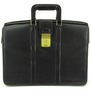 Vintage Coach Dulles 5420 80s USA Black Frame Briefcase Attache Travel Bag